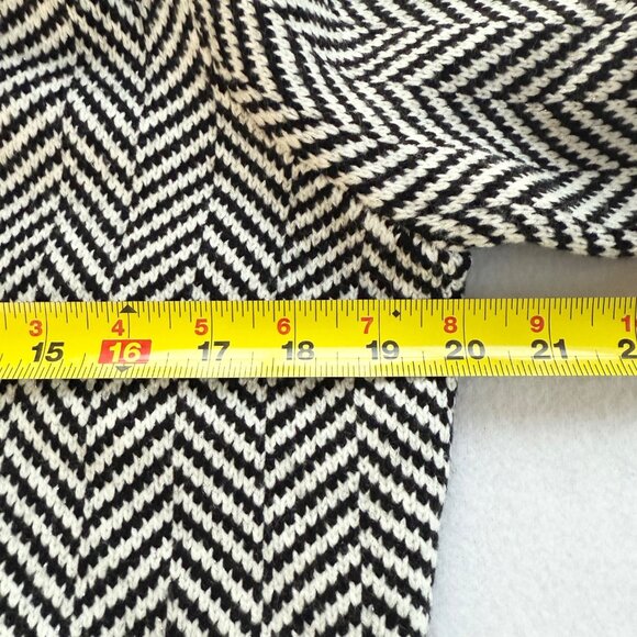WHBM Women's Black/White Chevron Open Front Knit Cardigan Sweater Sz Medium NWOT - Picture 9 of 10